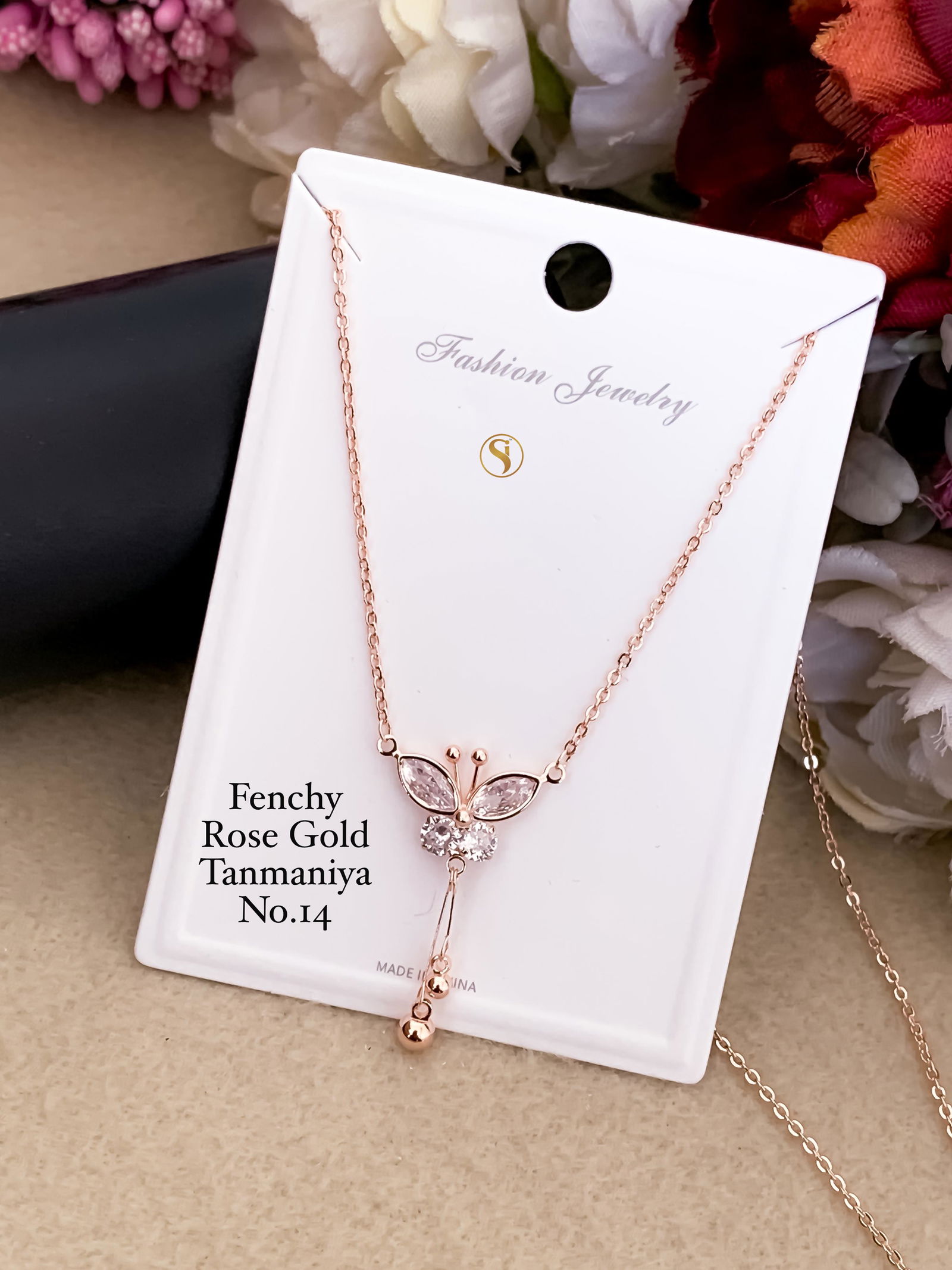 Fancy Designer Rose Gold Tanmaniya Chain Wholesale Shop
